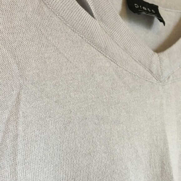 NWT Ice Blue Split V-Neck Rib Sleeves Pullover Top - Picture 6 of 15